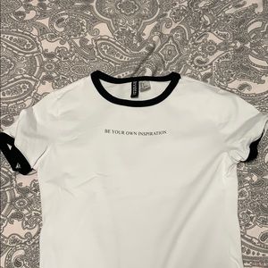 Black and white tee shirt